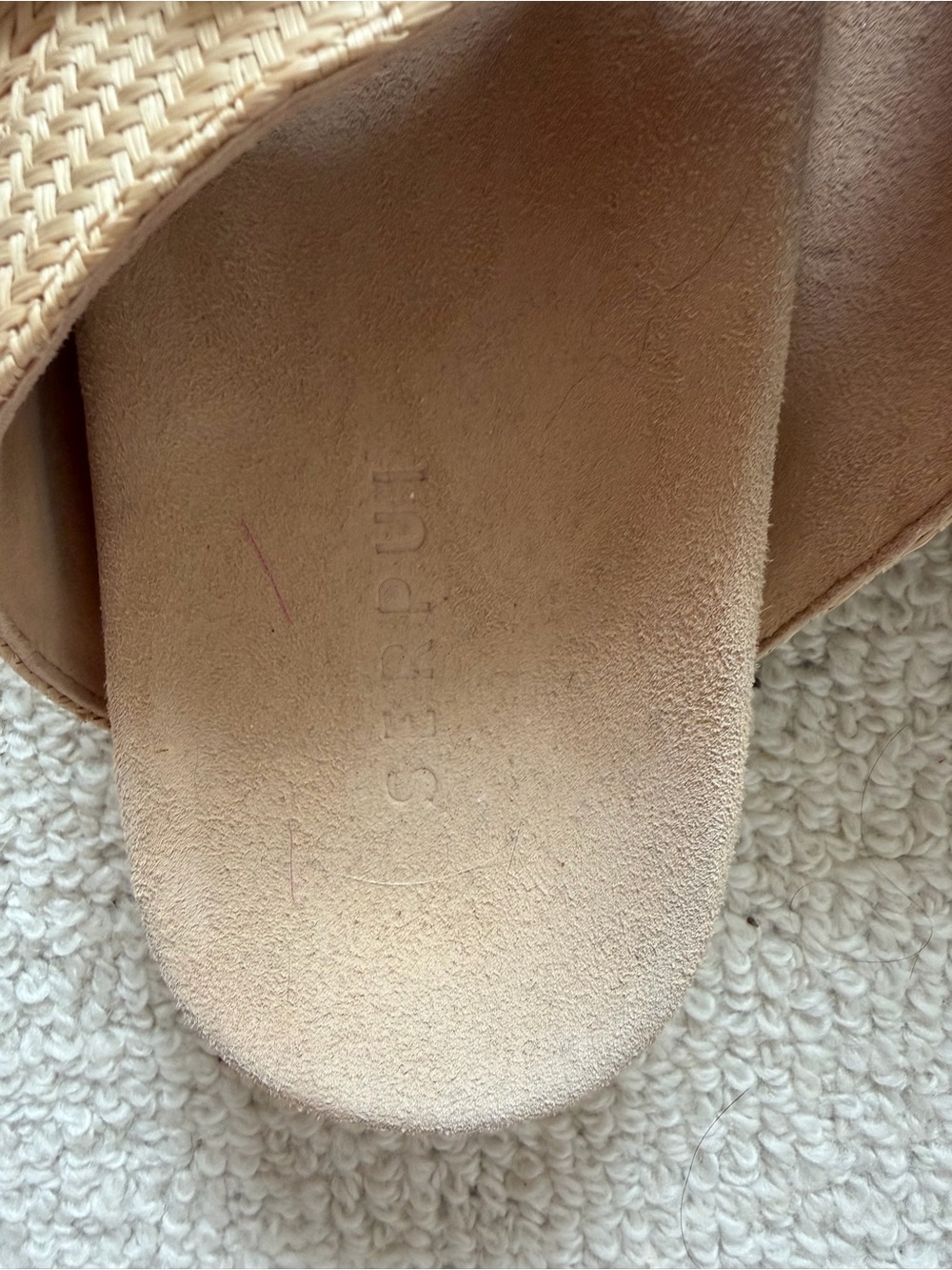 Serpui Natasha Bun Straw Sandals SZ 9 like NEW - Picture 5 of 8